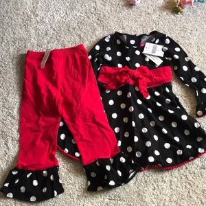 Toddler girl outfit with matching headband